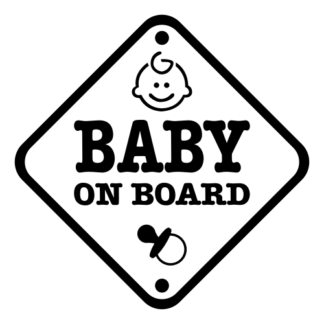 Baby On Board Sign Decal (Black)